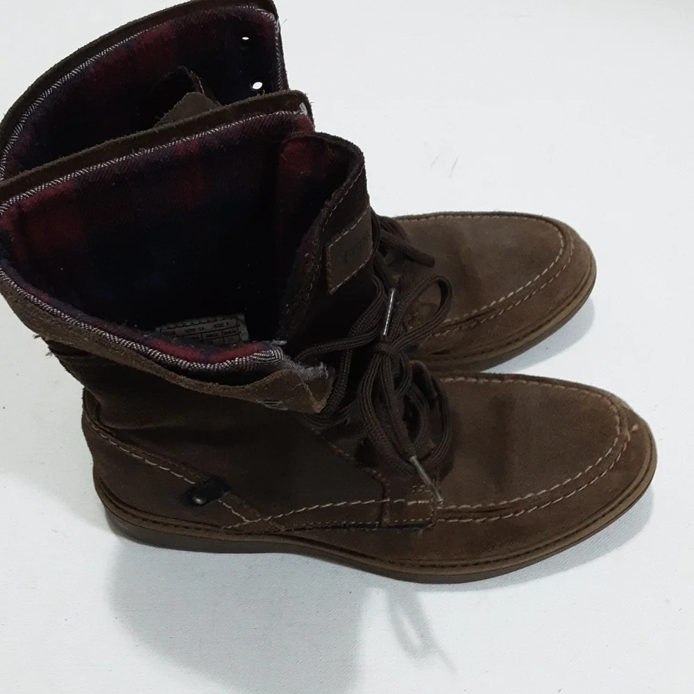Ferrato men's leather Biker boots 6 Y2k Granpa Brown